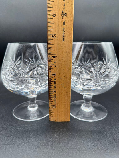 Gorgeous Set of 4 Cut Crystal Brandy Glass/Snifter /roh