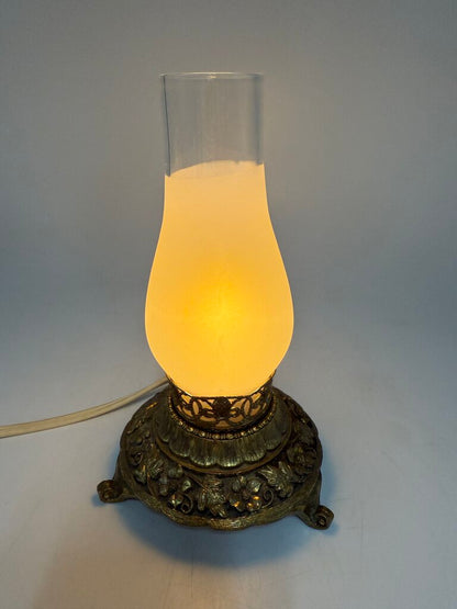 VTG Matson K770 Signed Regency Brass Hurricane Accent Lamp/Light 6” tall /rw