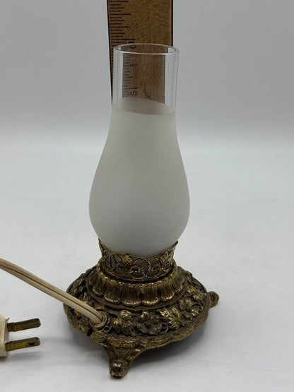 VTG Matson K770 Signed Regency Brass Hurricane Accent Lamp/Light 6” tall /rw