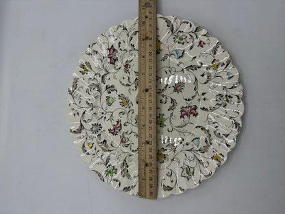 VTG Myott Staffordshire Vanity Fair Multicolor Dinner Plate 10.5” /ro
