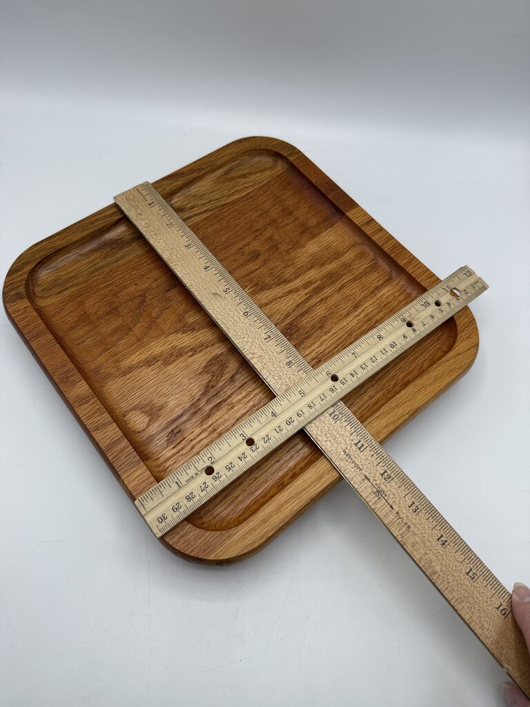 VTG Square Teak Wood Lazy Susan 11.25 x 11.25 /roh