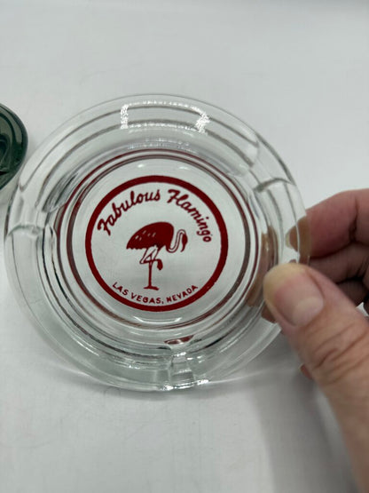 Lot of.4 Vintage Glass Ash Tray Casino Las Vegas NV /roh