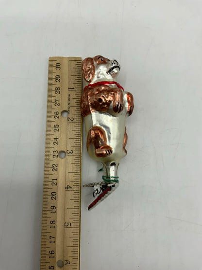 Old World Christmas Ornament Set of 3 Dogs Clip Ons /rw