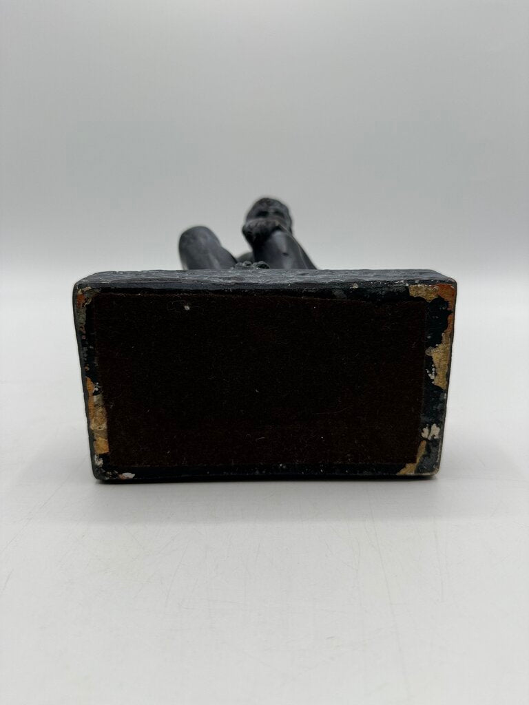 August Rodin “The Thinker” Figurine 9.5” Black Chalkware /ro