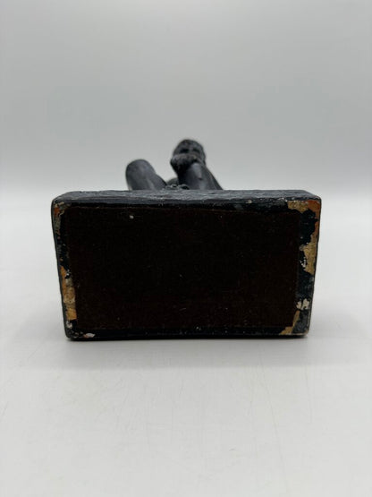 August Rodin “The Thinker” Figurine 9.5” Black Chalkware /ro