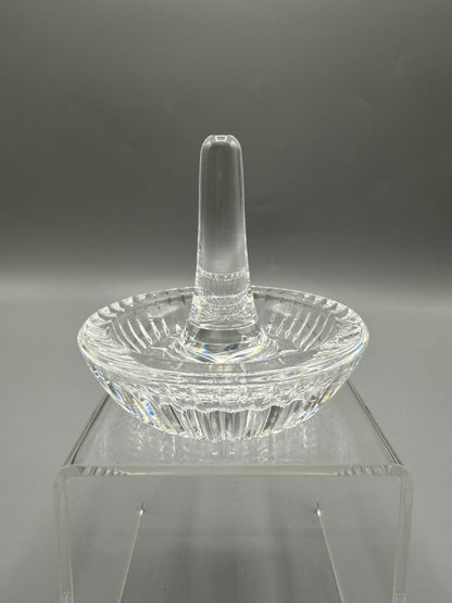 Waterford Crystal Glass Clear Ring Holder Round Trinket Dish Ireland /ro