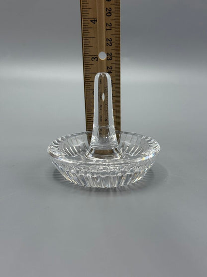 Waterford Crystal Glass Clear Ring Holder Round Trinket Dish Ireland /ro