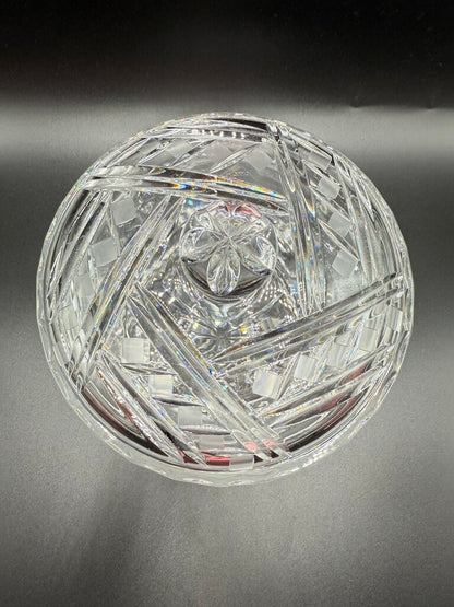 Rogaska Crystal Biscuit Barrel Etched Cetinje Monastery EUC /roh