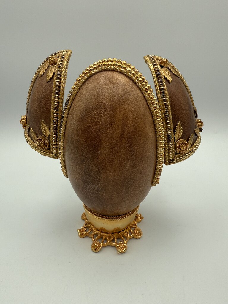 Vintage 2 Nativity Eggs Music Box Silent Night Christmas /ro