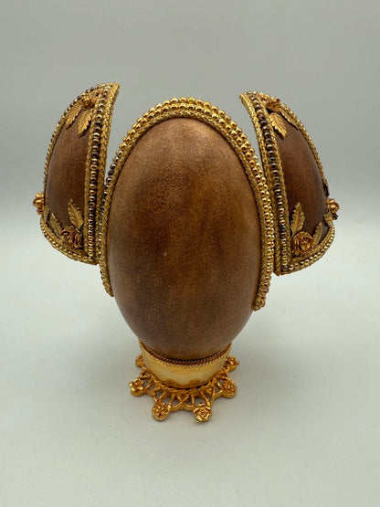 Vintage 2 Nativity Eggs Music Box Silent Night Christmas /ro