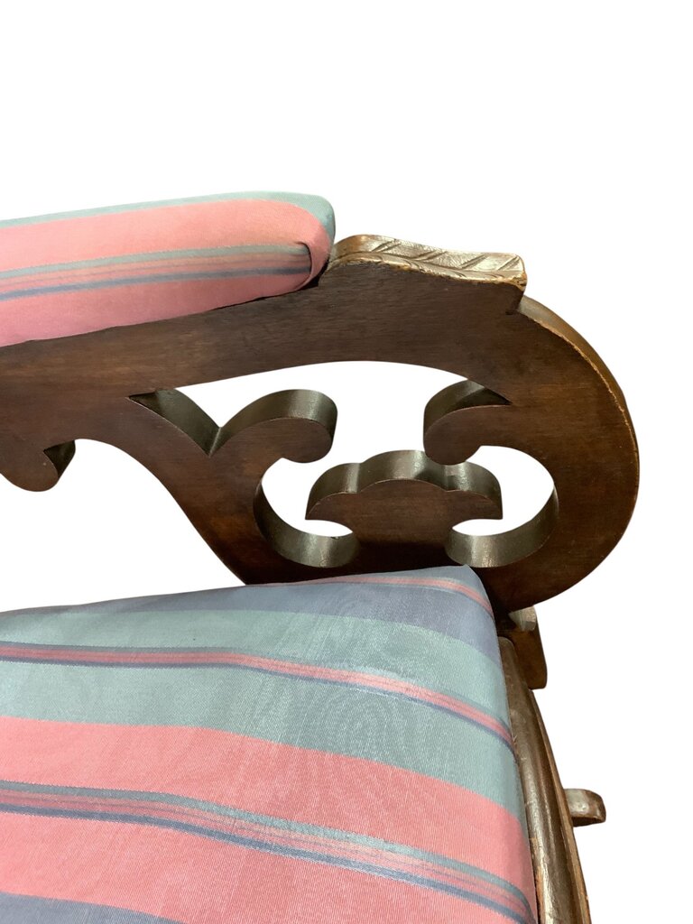 Stripped Pink And Purple Rocking Chair