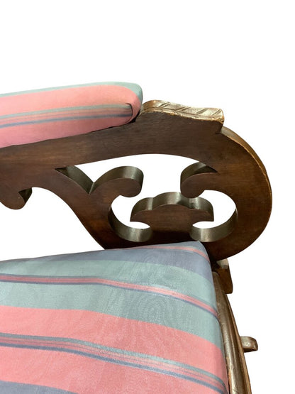 Stripped Pink And Purple Rocking Chair