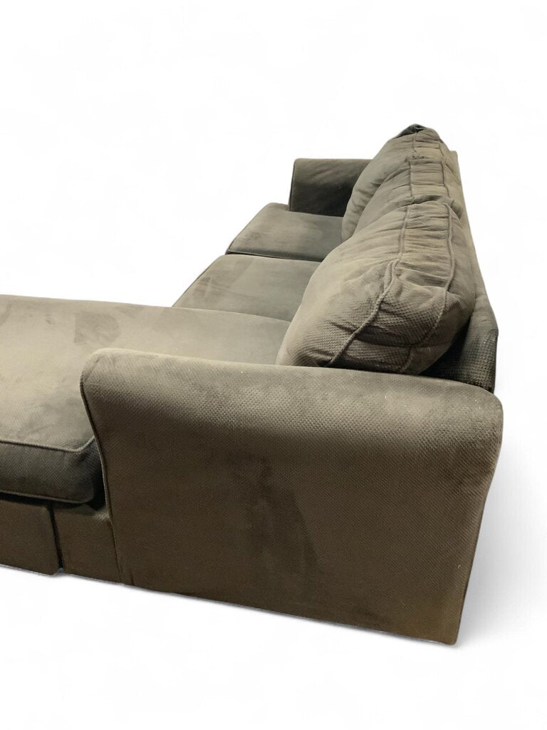 Dark Brown L Shaped Couch