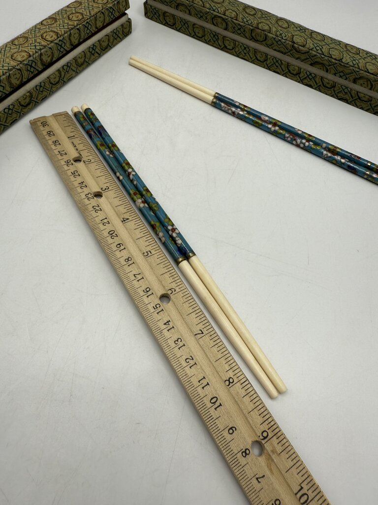 Moon Gate Singapore Cloisonné Chopsticks 2 sets /rw