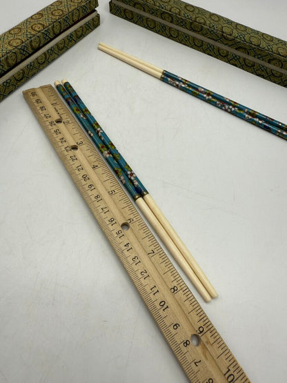 Moon Gate Singapore Cloisonné Chopsticks 2 sets /rw