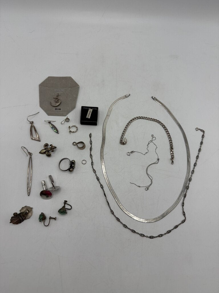 .925 Sterling Silver Jewelry for Repairs or Scrap 60 Grans /ro