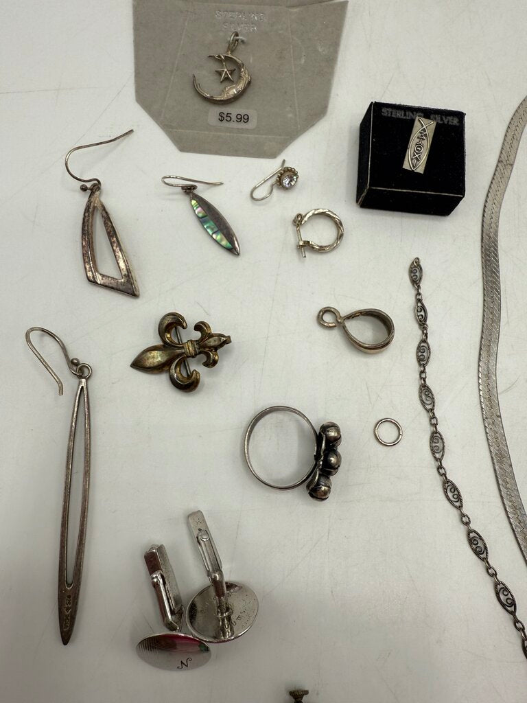 .925 Sterling Silver Jewelry for Repairs or Scrap 60 Grans /ro