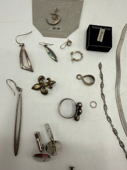 .925 Sterling Silver Jewelry for Repairs or Scrap 60 Grans /ro
