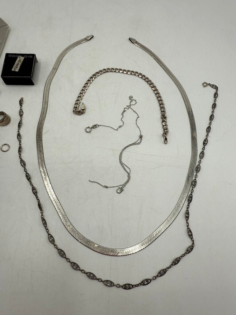.925 Sterling Silver Jewelry for Repairs or Scrap 60 Grans /ro