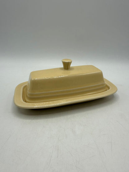 Fiestaware Covered Butter Dish Pale Yellow /rb