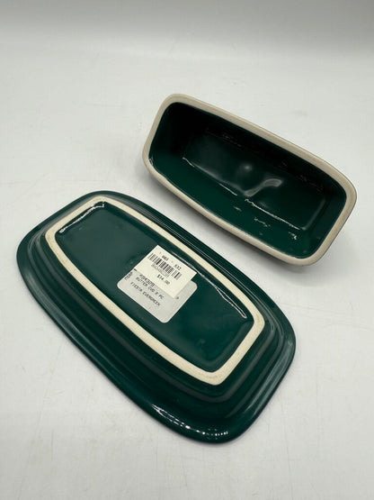 VTG Fiestaware Covered Butter Dish Evergreen EUC /rb