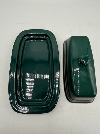 VTG Fiestaware Covered Butter Dish Evergreen EUC /rb