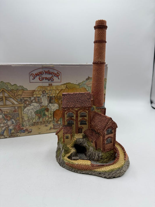 Vintage 1987 David Winter Cottage Derbyshire Mill The Midlands Collection w/Box Signed /rw