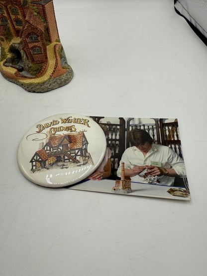 Vintage 1987 David Winter Cottage Derbyshire Mill The Midlands Collection w/Box Signed /rw