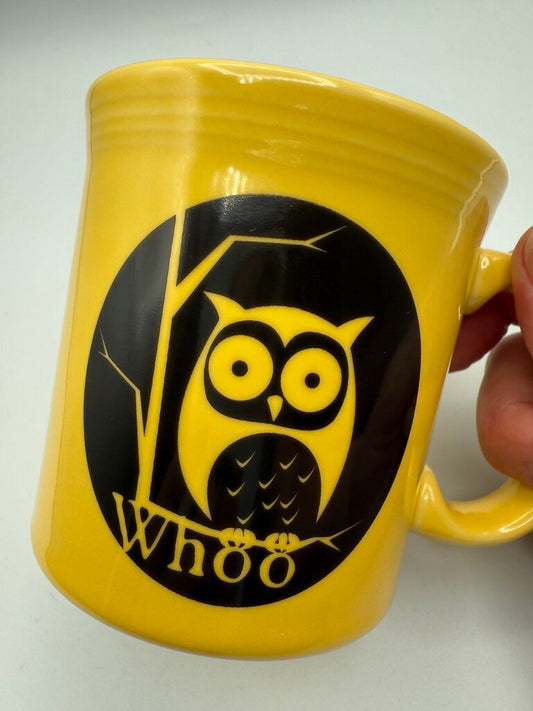 HLC Fiesta Sunflower Yellow Halloween Owl Coffee/Tea Mug /rc