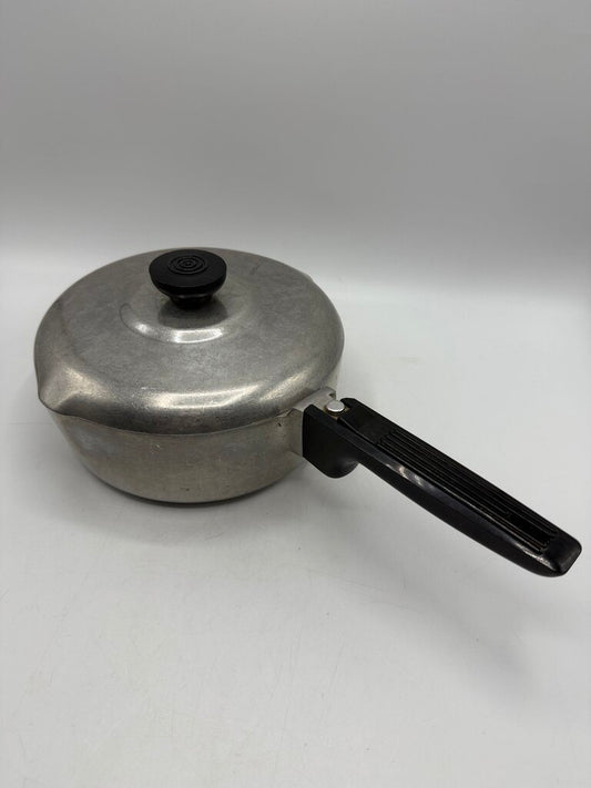 Vintage Magnalite GHC 2.5 Quart Sauce Pan Pot Double Lip w/ Lid 2 Liter /rw USA Made