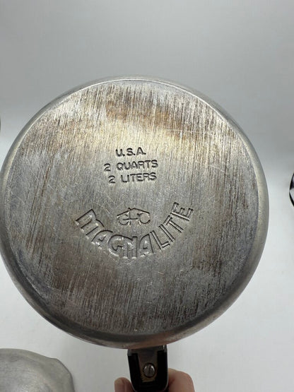 VTG GHC Magnalite 2 Quart Sauce Pan w/Lid Double Spout /rw