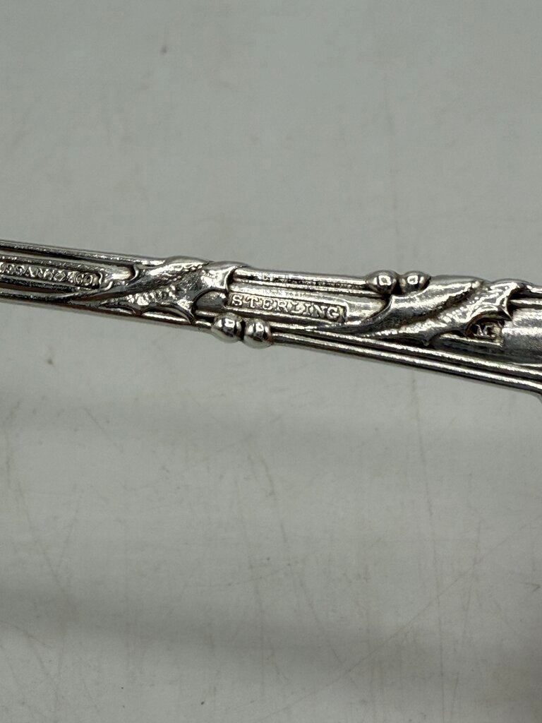 Tiffany & Co. Sterling Silver Sugar Serving Spoon Holly Pattern /ro