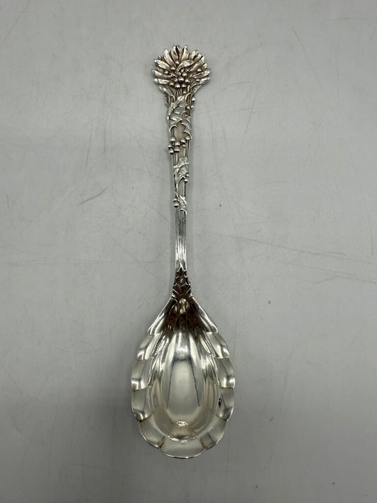 Tiffany & Co. Sterling Silver Sugar Serving Spoon Holly Pattern /ro