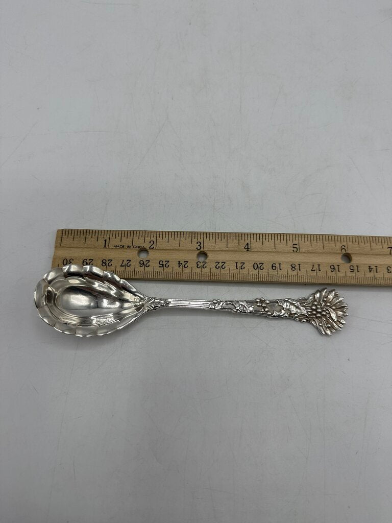 Tiffany & Co. Sterling Silver Sugar Serving Spoon Holly Pattern /ro