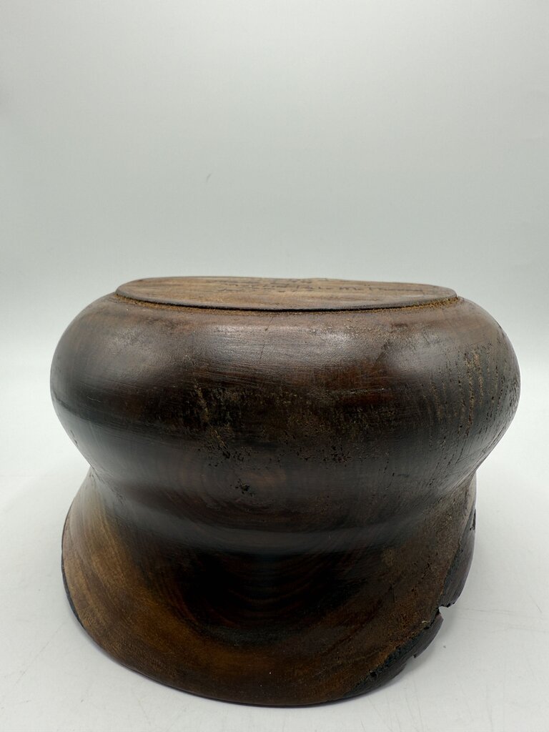 Solid Walnut Wood Bowl Handmade Signed /rw
