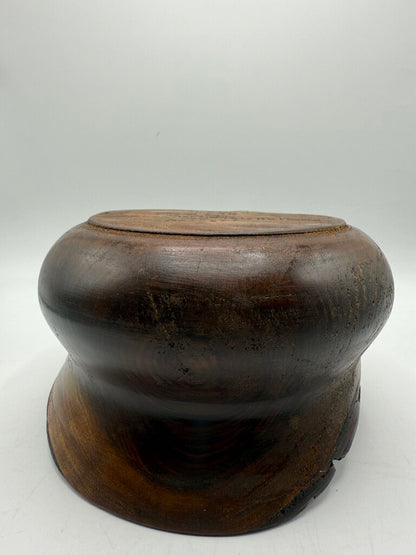 Solid Walnut Wood Bowl Handmade Signed /rw