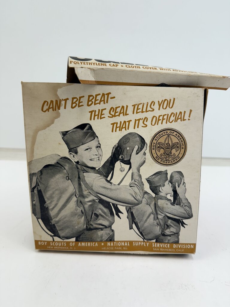 Vintage Official Boy Scout 2 Quart Aluminum Canteen in Box /rw