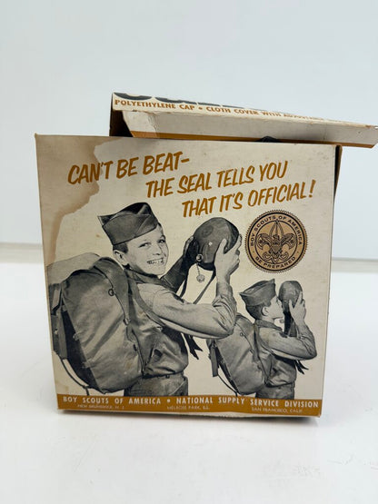 Vintage Official Boy Scout 2 Quart Aluminum Canteen in Box /rw