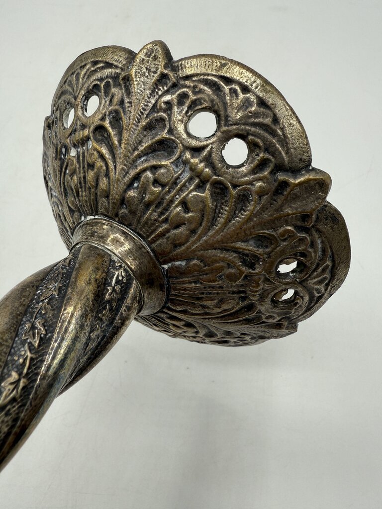 Antique Brass & Silver Plate Candlestick Holders 18” Tall /rw