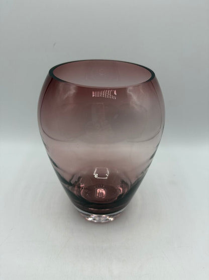 Amethyst Blown Glass Vase w/Controlled Bubble 7.5” /ro