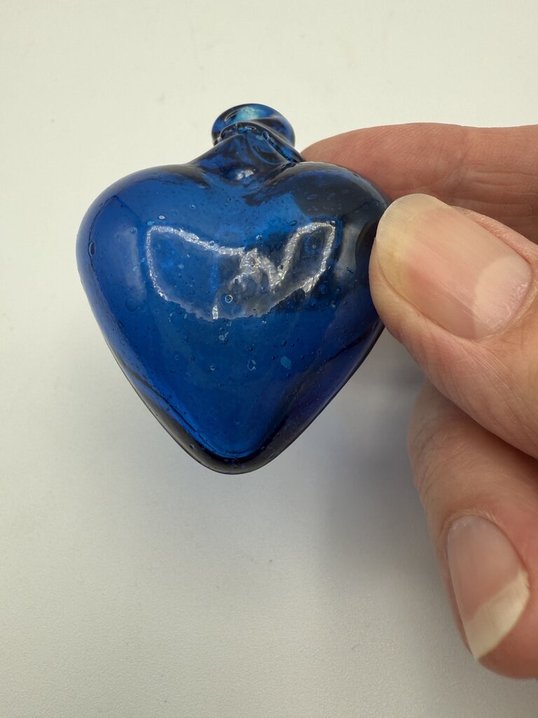 Set of 4 Blown Glass Heart Ornaments Sun Catchers /ro