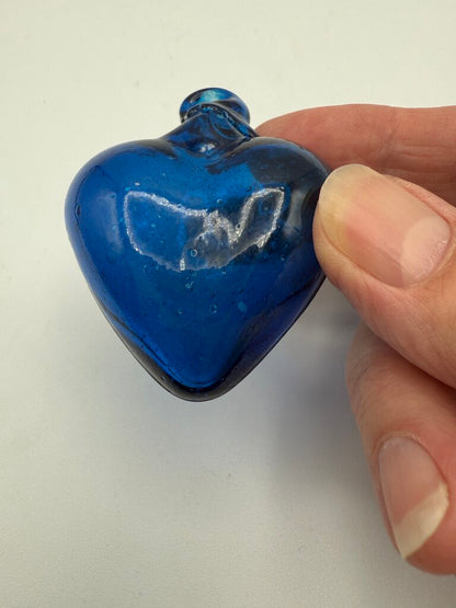 Set of 4 Blown Glass Heart Ornaments Sun Catchers /ro