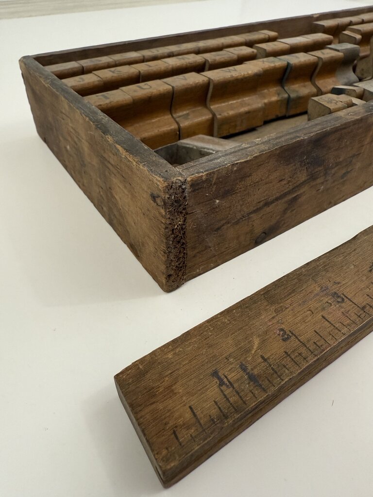 Antique The Art Sign and Price Marker Letter Stamp Set /rw