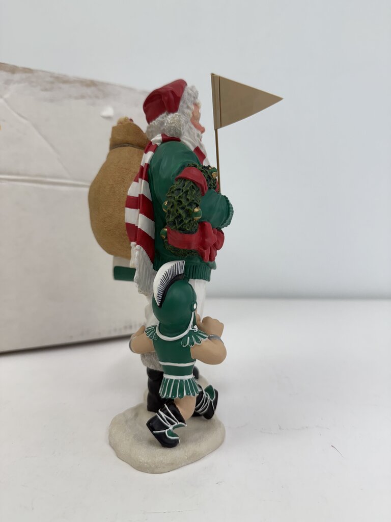 MSU Santa Figurine Danbury Mint 9” Tall /rw
