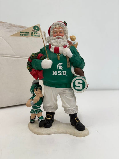 MSU Santa Figurine Danbury Mint 9” Tall /rw