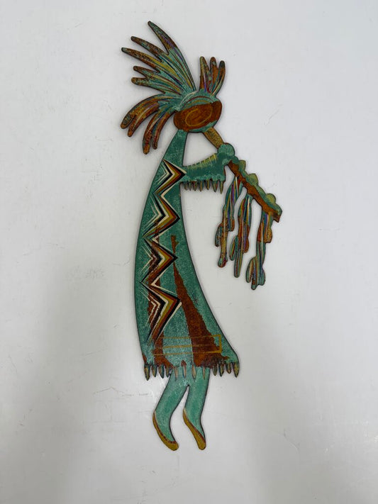 Robert Shields Metal Kokopelli Dancer Musician Wall Sculpture signed by artist /ro