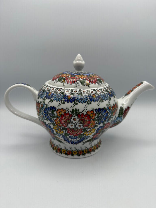 Polish Pottery Hand Painted Tea Pot by Wanar Klocek /ro