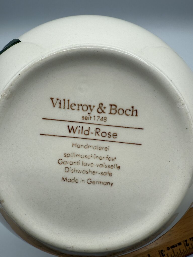 Villeroy & Boch Coffee Pot, Lid & Warmer Stand Wild Rose Pattern /roh