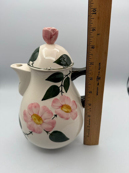 Villeroy & Boch Coffee Pot, Lid & Warmer Stand Wild Rose Pattern /roh