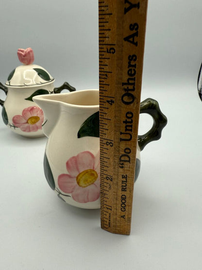 Villeroy & Boch Wild Rose pattern Sugar Bowl w/lid and Creamer /roh